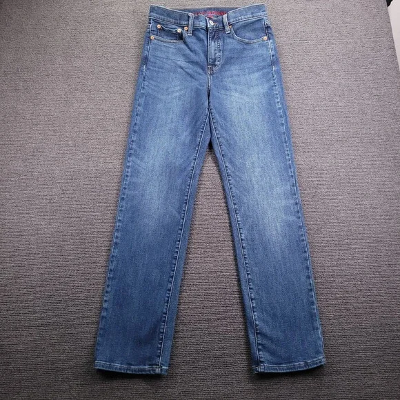LUCKY BRAND Jeans Size 8/29 Long ZOE High Rise Straight Medium Wash Denim - Picture 2 of 15